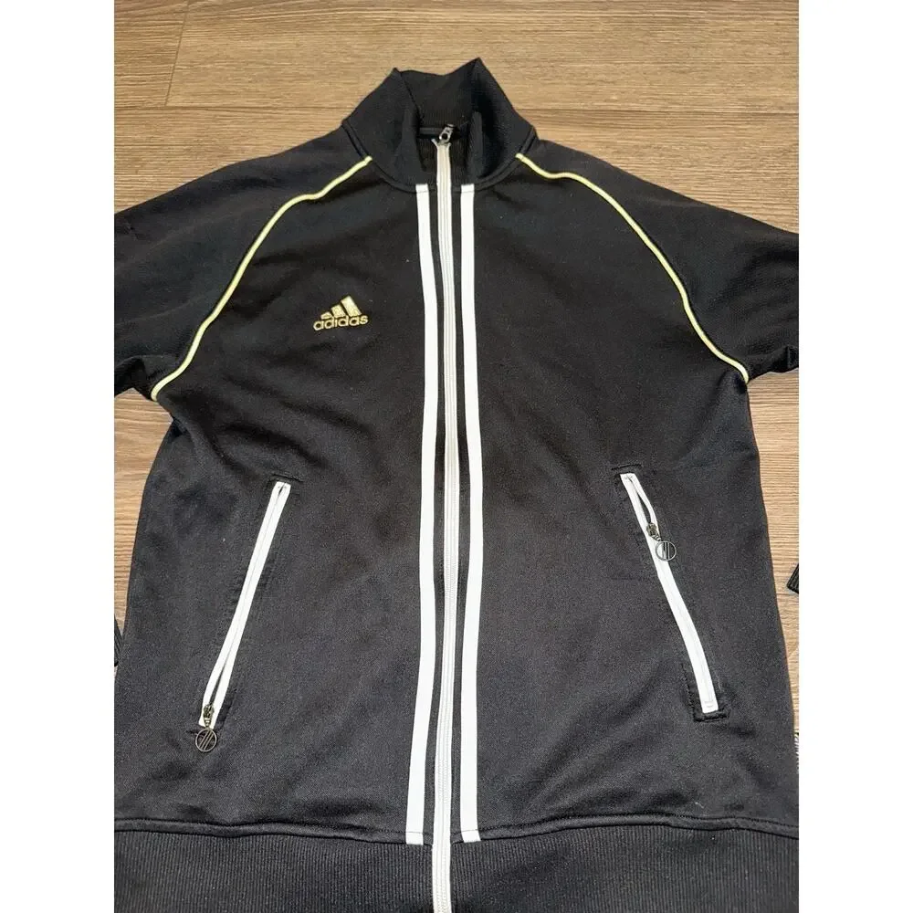 Adidas Track Jacket Climalite Full Zip Up In Black Men’s Size Small